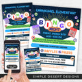 bingo night fundraiser bundle for school church or community bingo event invitations